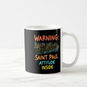 Grappig Saint Paul Minnesota Night Skyline P Koffiemok