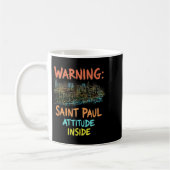 Grappig Saint Paul Minnesota Night Skyline T Koffiemok (Links)