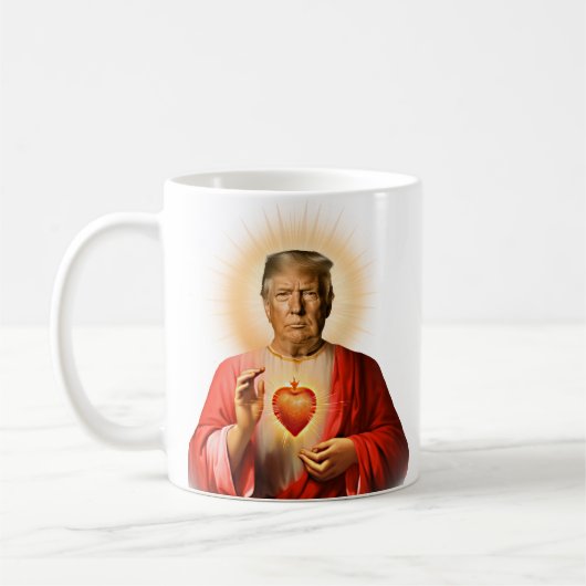 Grappig Saint Trump gebed Koffiemok (Links)