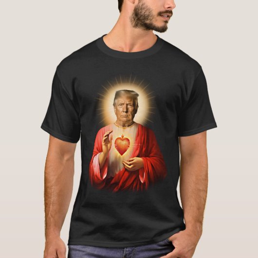 Grappig Saint Trump gebed T-shirt (Voorkant)