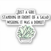 Grappig salad, geen dieet dat alleen maar een meis sticker (Voorkant)