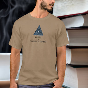 Grappig samenzweringstheorieën en koffie-T-shirt T-shirt