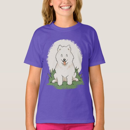 Grappig Samoyed Dog T-shirt (Voorkant)