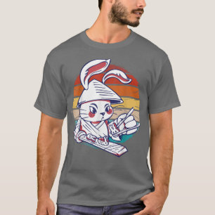 grappig samurai konijn die sushi maakt, Japans T-shirt