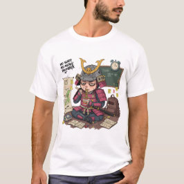 Grappig Samurai Terug naar School T-Shirt