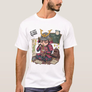Grappig Samurai Terug naar School T-Shirt