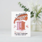 Grappig  "Sanitary Unit" Briefkaart (Staand voorkant)