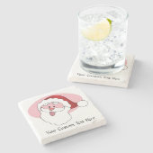 Grappig Santa custom onderzetter (Zijkant)