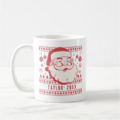 Grappig Santa Custom Pickleball Kerstcadeau Koffiemok (Links)