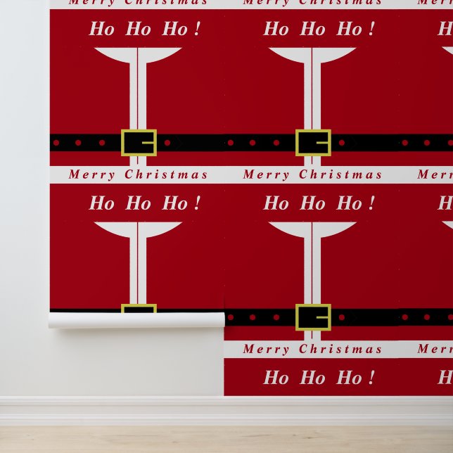 Grappig Santa Design Kerstmis Behang (Applicatie)