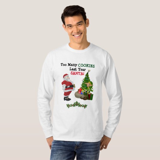 Grappig Santa Elf Mannen T-shirt (Voorkant volledig)
