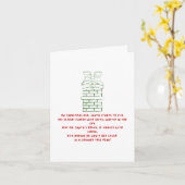 Grappig Santa Gedicht Schattige Kerstmis Kaart (Gele Bloem)