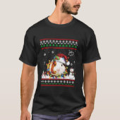 Grappig Santa Guinea Varken Kerstverlichting Lelij T-shirt (Voorkant)