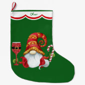 Grappig Santa Hat Gnome Grote Kerstsok (Voorkant)