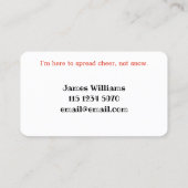 Grappig Santa Hawaiian Visitekaartje (Achterkant)