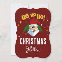 Grappig Santa Ho Ho Ho Kerstmis met Jouw naam