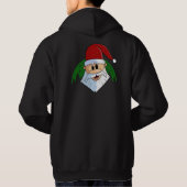 Grappig Santa Ho Ho Ho Kerstmis Rood Groen Hoodie (Achterkant)
