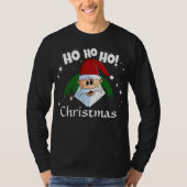 Grappig Santa Ho Ho Ho Kerstmis Rood Groen T-shirt (Voorkant)