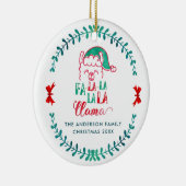 Grappig Santa Lama Gezegde Kerstvakantie Foto Keramisch Ornament (Rechts)