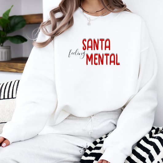 Grappig Santa-Mental T-shirt