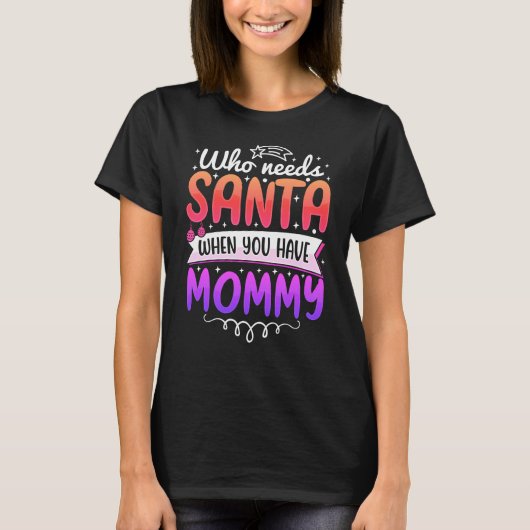 Grappig Santa Mommy shirt voor kerstfeest! (Voorkant)