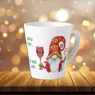 Grappig Santa Party Gnome Latte Mok
