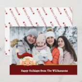 Grappig. Santa Photo Bombs Red Band kerstfoto Feestdagenkaart (Voorkant / Achterkant)