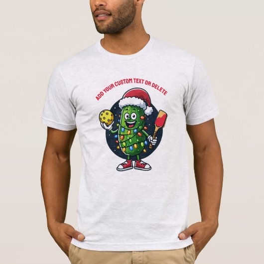 Grappig Santa Pickleballer Kerstmis Beste Gift T-shirt (Voorkant)