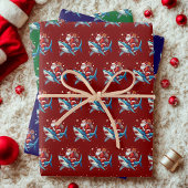 Grappig Santa Shark Gift Wrap Ocean Lover Cadeau Inpakpapier Vel