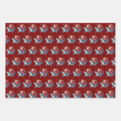 Grappig Santa Shark Gift Wrap Ocean Lover Cadeau Inpakpapier Vel (Voorkant)
