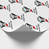 Grappig Santa verpleegster pinguïn Kerstmis inpakp Cadeaupapier (Hoek)