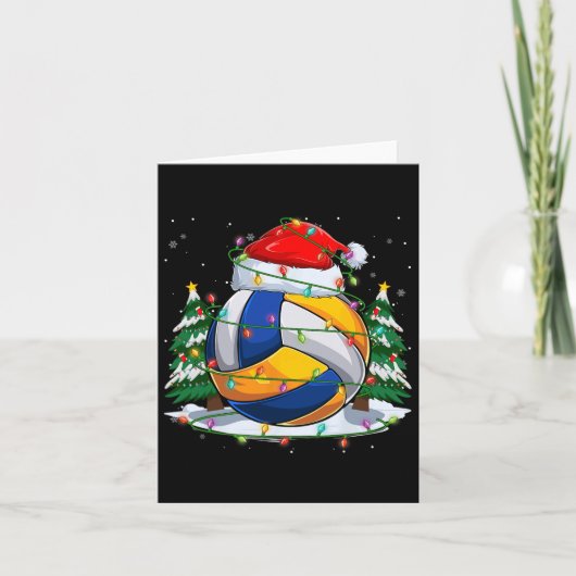 Grappig Santa Volleybal Ball & Camp; Net Christmas Kaart (Voorkant)