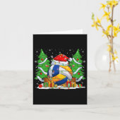 Grappig Santa Volleybal Ball & Camp; Net Christmas Kaart (Gele Bloem)