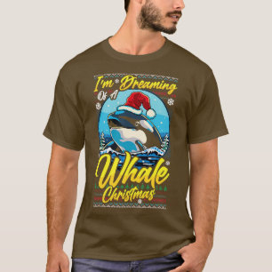 Grappig Santa Whale Pun Mannen Vrouwen Lelijke Ker T-shirt