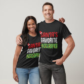 Grappig Santa's favoriete fotograaf kerstcadeau T-shirt (Unisex)
