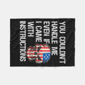 Grappig Sarcasisch Cadeau Dat Je Niet Aankon Mij O Fleece Deken (Voorkant (Horizontaal))