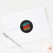 Grappig Sarcasme Citaten Ontwerp Ronde Sticker (Envelop)