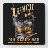 Grappig Sarcasme Drink Humor  Vierkante Klok (Voorkant)