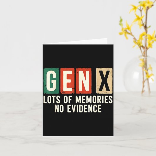 Grappig Sarcasme Gen X Veel Herinneringen Geen Bew Kaart (Gele Bloem)