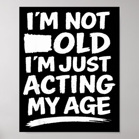 Grappig sarcasme grap humor ouderdom grap conversa poster (Voorkant)
