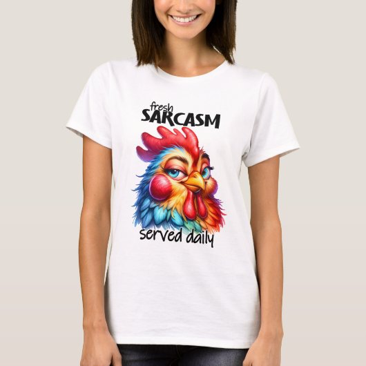 Grappig sarcasme haan woord kunst t-shirt (Voorkant)