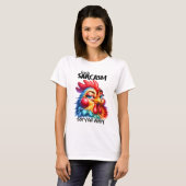 Grappig sarcasme haan woord kunst t-shirt (Voorkant volledig)