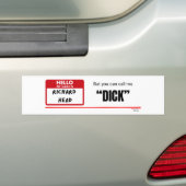 Grappig Sarcasme — Hallo Mijn Naam Is Richard Hoof Bumpersticker (Op auto)