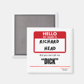 Grappig Sarcasme — Hallo Mijn Naam Is Richard Hoof Magneet (Voorkant / Achterkant)