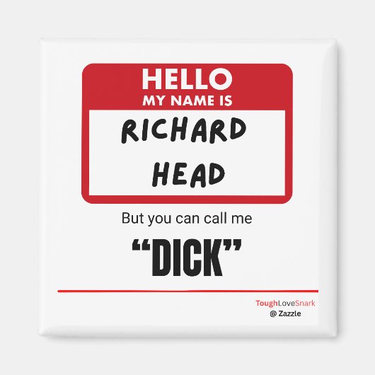Grappig Sarcasme — Hallo Mijn Naam Is Richard Hoof Magneet (Voorkant)