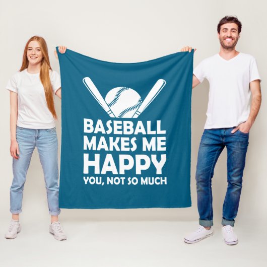 Grappig sarcasme honkbal liefhebbers woordkunst fleece deken (In situ)