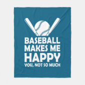 Grappig sarcasme honkbal liefhebbers woordkunst fleece deken (Voorkant)