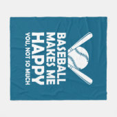 Grappig sarcasme honkbal liefhebbers woordkunst fleece deken (Voorkant (Horizontaal))