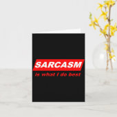 Grappig Sarcasme is wat ik doe Nerdy Cadeau Kaart (Gele Bloem)