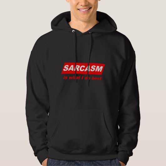 Grappig Sarcasme is wat ik het beste doe Nerdy Gi Hoodie (Voorkant)